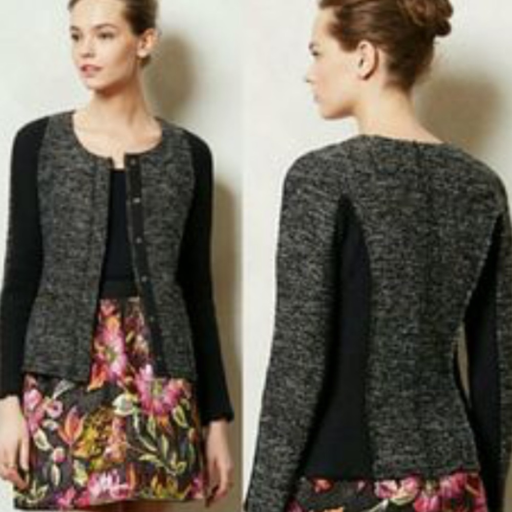 Cartonnier Anthropologie Small Blazer/sweater snap black with silver